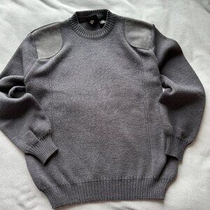 Vtg Abercrombie Fitch Sweater Mens Large Wool  England Made Hunting Black Label